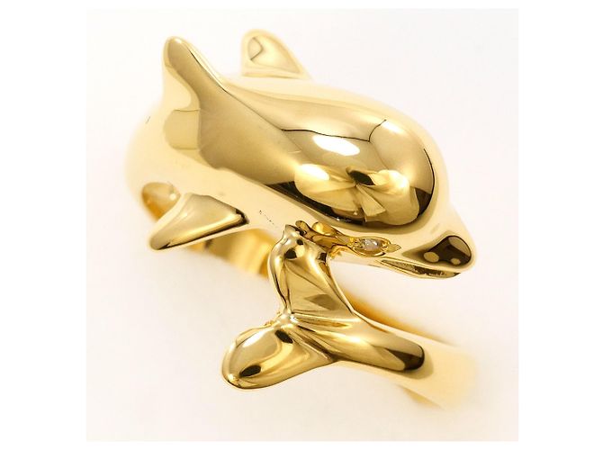 Autre Marque 18K Gelbgold-Ring mit Diamant Golden - Ansicht 2