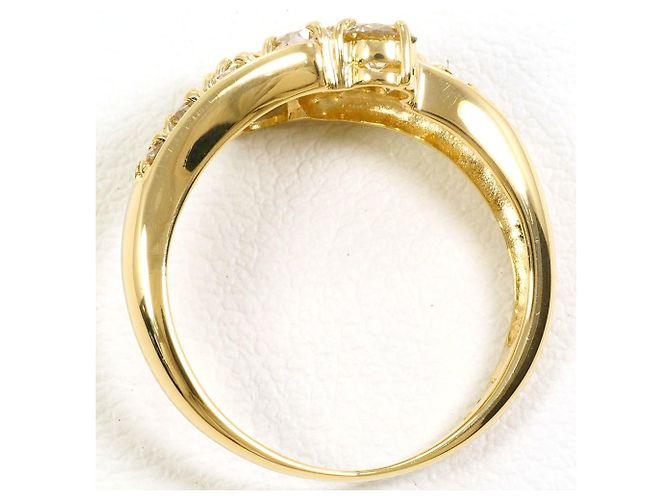 Autre Marque 18K Gelbgold-Ring mit braunem Diamanten Golden - Ansicht 3