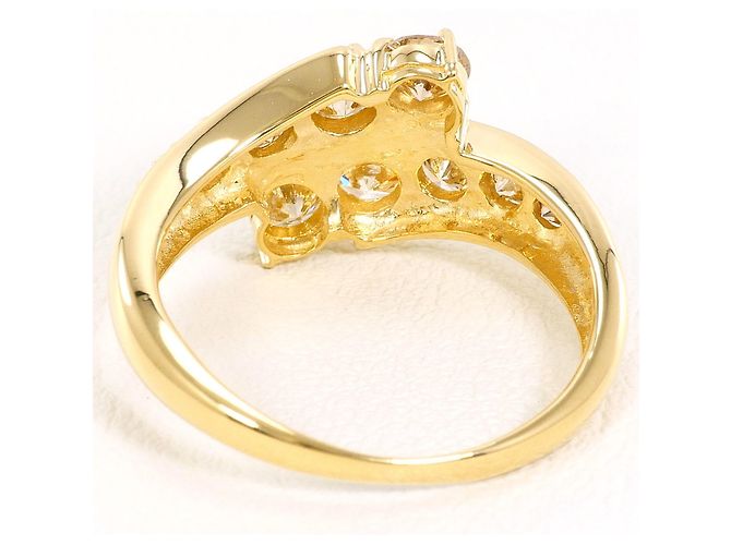 Autre Marque 18K Gelbgold-Ring mit braunem Diamanten Golden - Ansicht 4
