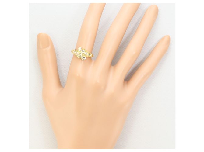 Autre Marque 18K Gelbgold-Ring mit braunem Diamanten Golden - Ansicht 7