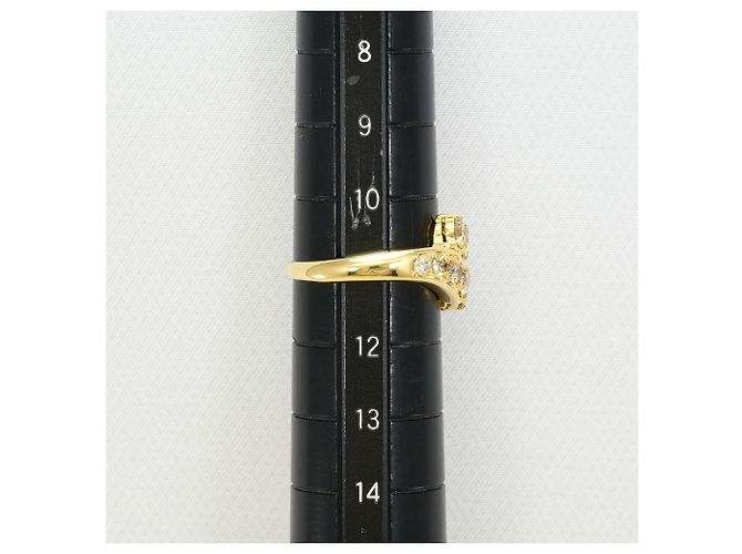 Autre Marque 18K Gelbgold-Ring mit braunem Diamanten Golden - Ansicht 8