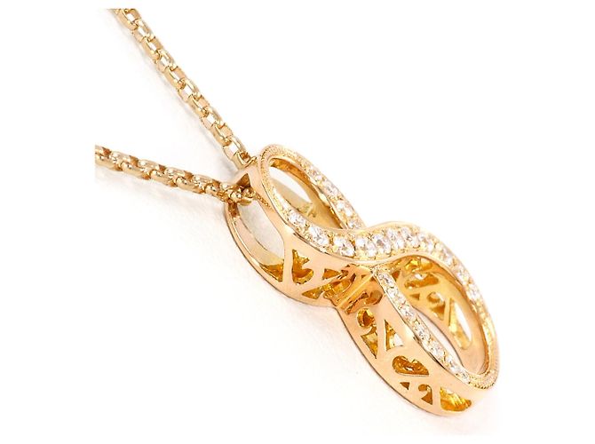 Autre Marque Collana in oro rosa 18K con diamante D'oro - vista 2
