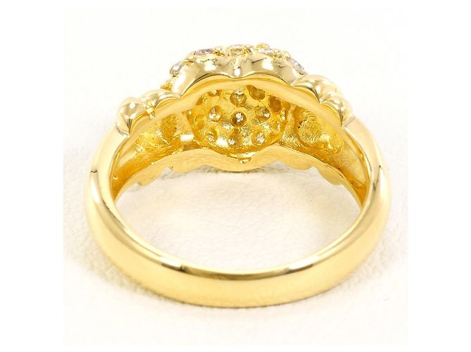 Autre Marque 18K Gelbgold-Ring mit Diamant Golden - Ansicht 4