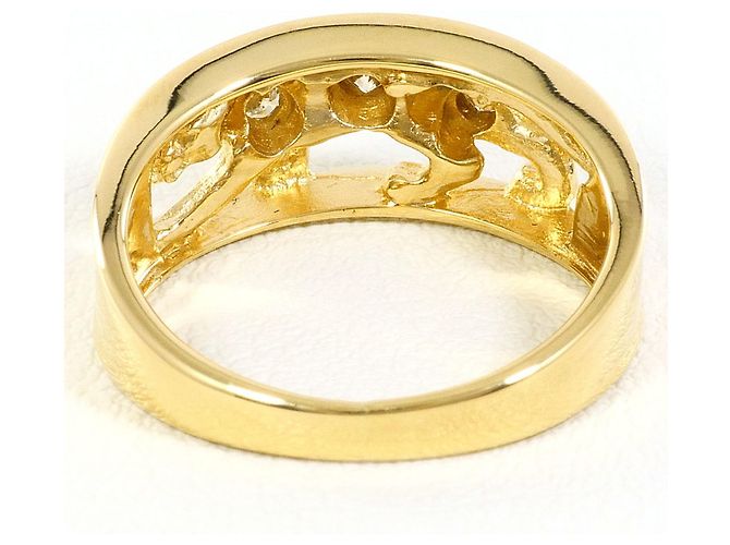 Autre Marque 18K Gelbgold-Ring mit Diamant Golden - Ansicht 4