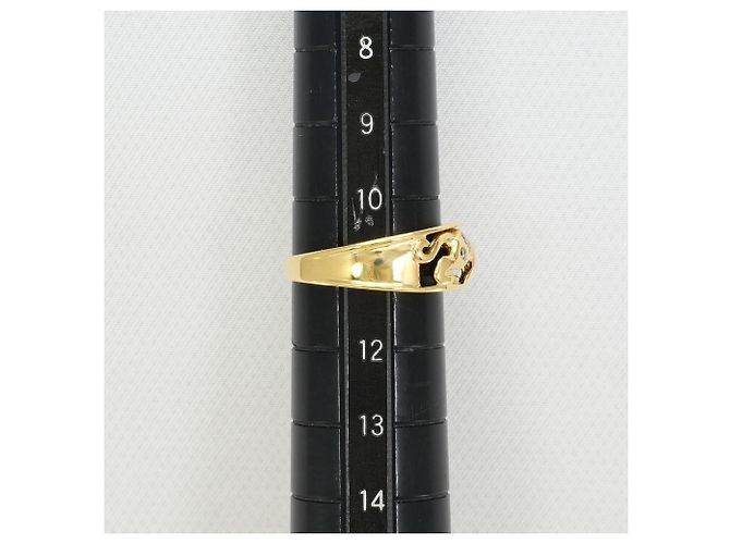 Autre Marque 18K Gelbgold-Ring mit Diamant Golden - Ansicht 7