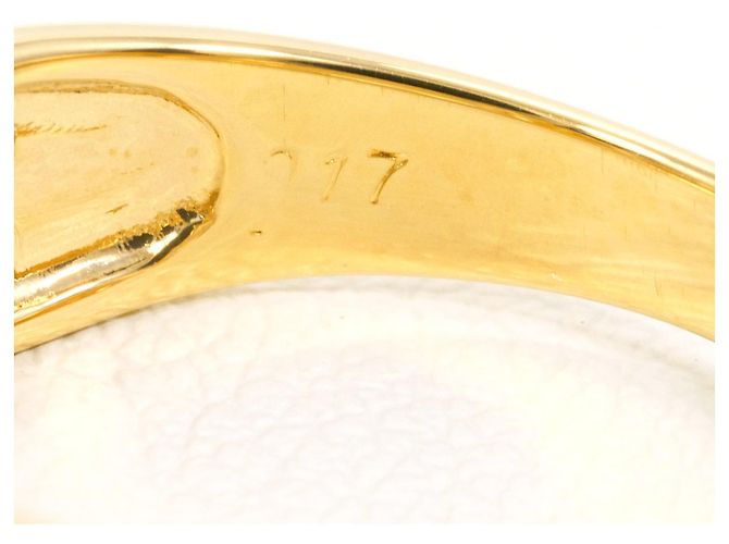 Autre Marque Platin- und Gelbgold-Ring mit Diamant Golden - Ansicht 6