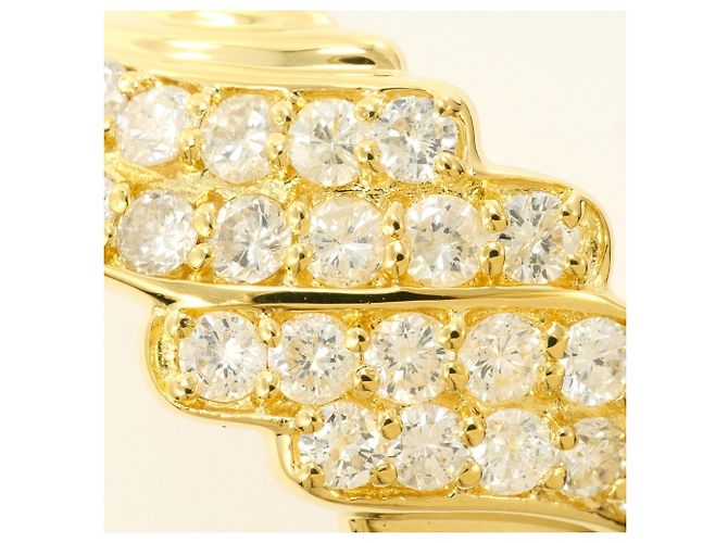 Autre Marque 18K Gelbgold-Ring mit Diamant Golden - Ansicht 2
