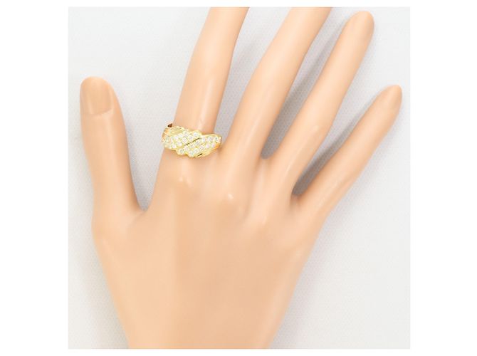 Autre Marque 18K Gelbgold-Ring mit Diamant Golden - Ansicht 7