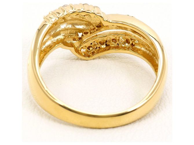 Autre Marque 18K Gelbgold-Ring mit Diamant Golden - Ansicht 4