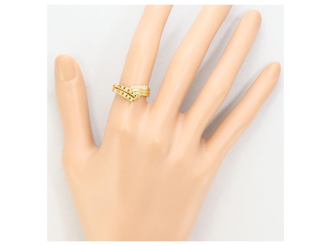 Autre Marque 18K Gelbgold-Ring mit Diamant Golden - Ansicht 7