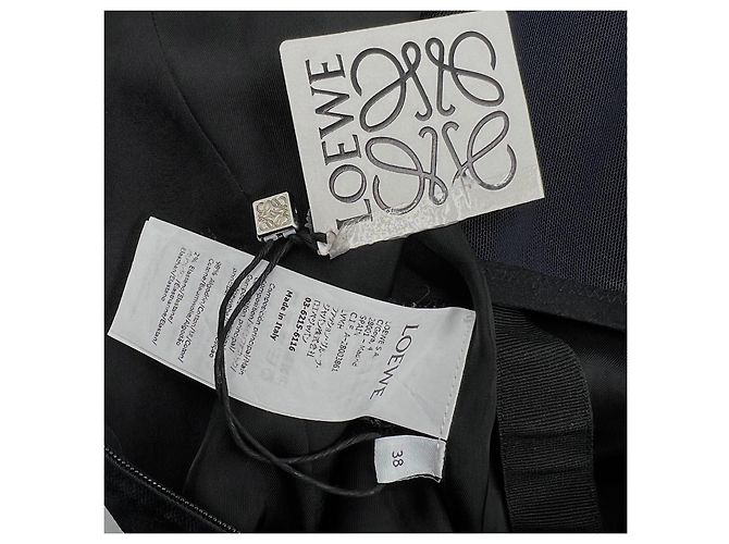 Loewe Schwarzes Samt-Midikleid mit V-Ausschnitt - Ansicht 6