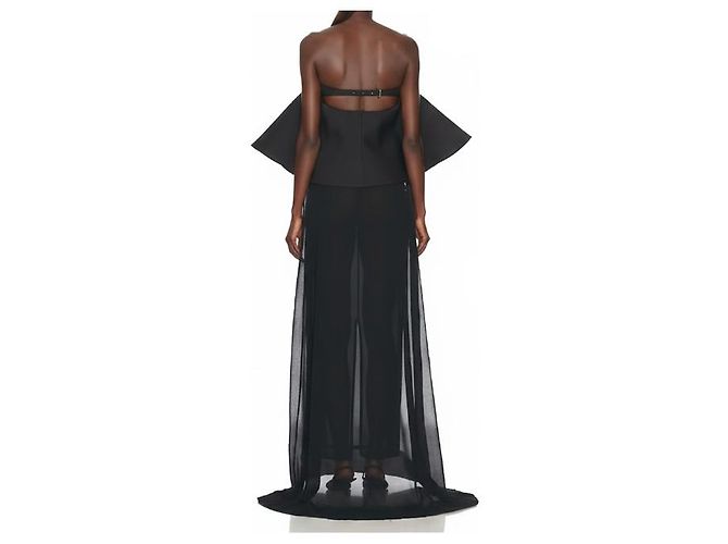 Jacquemus La Robe Vela Schwarzes Maxikleid - Ansicht 5
