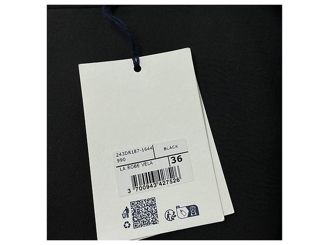Jacquemus La Robe Vela Schwarzes Maxikleid - Ansicht 7