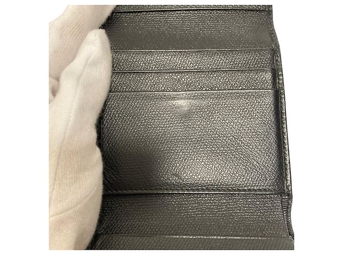Chanel Black Leather Compact Tri-fold Wallet - view 10