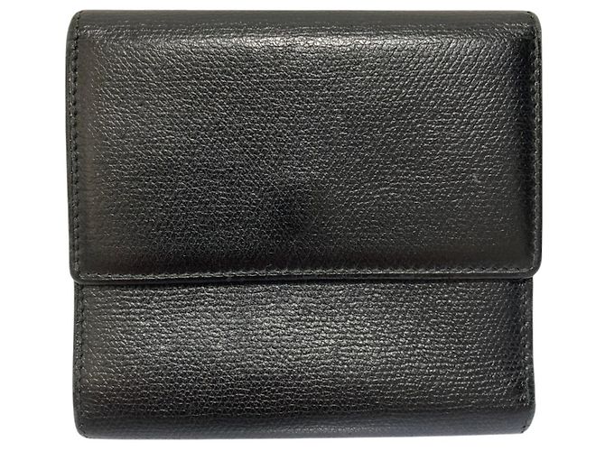 Chanel Black Leather Compact Tri-fold Wallet - view 2