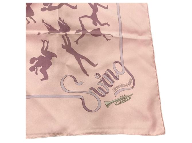 Hermès HERMES Carré 90 Boogie Woogie Sciarpa in Seta Rosa - vista 3