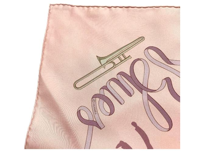 Hermès HERMES Carré 90 Boogie Woogie Sciarpa in Seta Rosa - vista 5