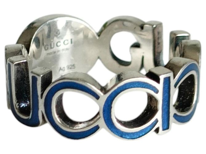 Gucci Interlocking GG Logo Ring aus Silber - Ansicht 2