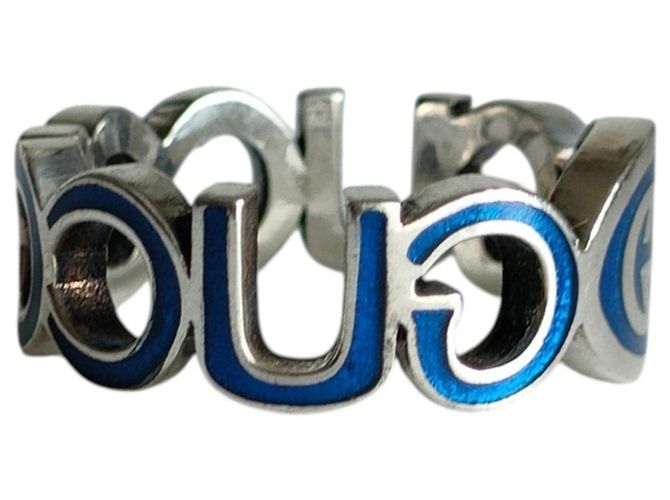 Gucci Interlocking GG Logo Ring aus Silber - Ansicht 3