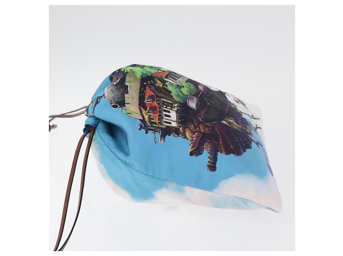 Pochette in nylon LOEWE Studio Ghibli Collaboration Blue Auth 182024SM - vista 4