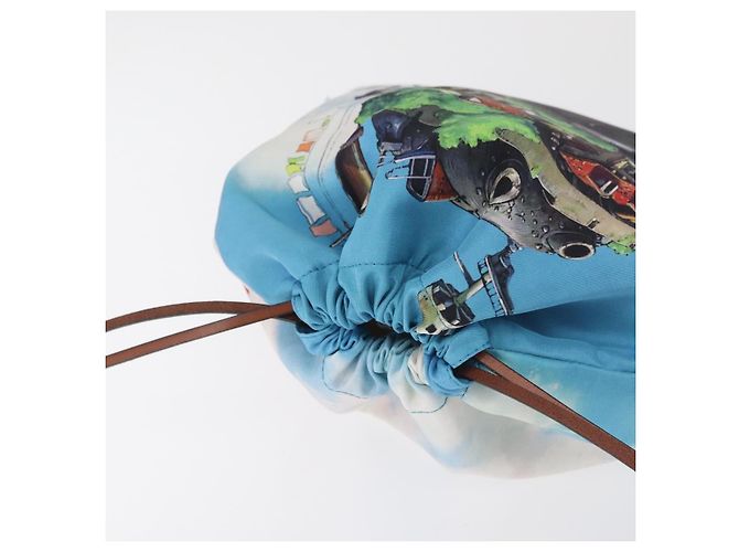 Pochette in nylon LOEWE Studio Ghibli Collaboration Blue Auth 182024SM - vista 6