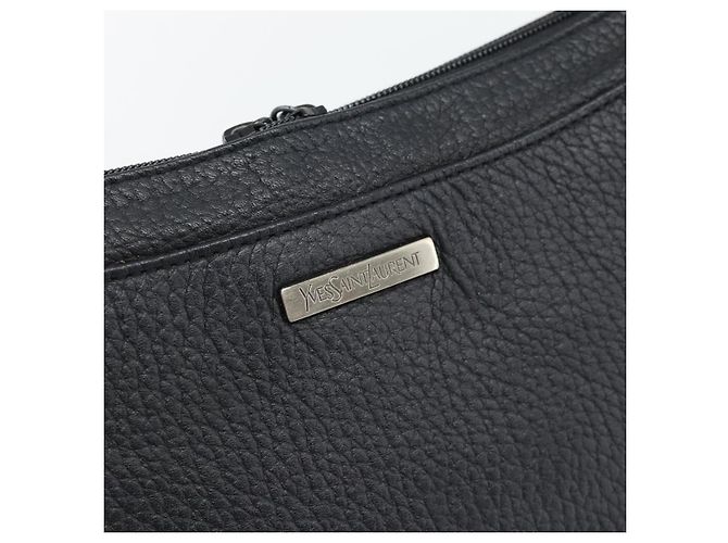 Borsa a Spalla Heart SAINT LAURENT in Pelle Argento Nero Auth 182466 - vista 15