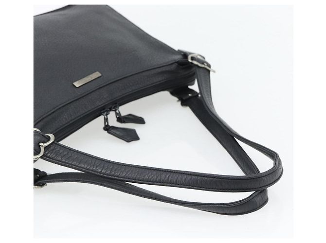 Borsa a Spalla Heart SAINT LAURENT in Pelle Argento Nero Auth 182466 - vista 7