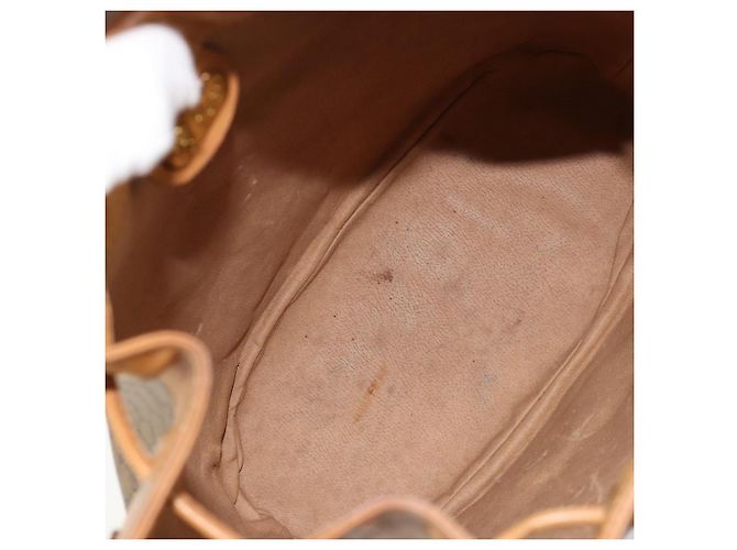 Sac GUCCI Micro GG Supreme Web Sherry Line en PVC Beige 001 115 4793 Auth 182369 Doré - vue 17