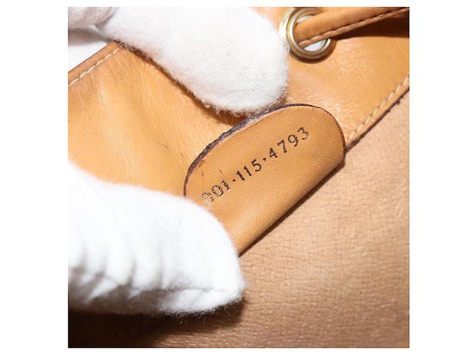 Sac GUCCI Micro GG Supreme Web Sherry Line en PVC Beige 001 115 4793 Auth 182369 Doré - vue 20