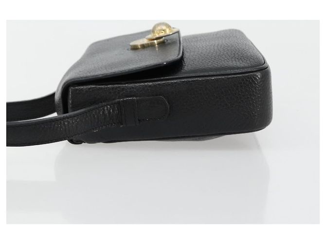 Céline CELINE Schultertasche aus Leder Schwarz Gold Auth 178878A Golden - Ansicht 5
