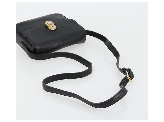 Céline CELINE Schultertasche aus Leder Schwarz Gold Auth 178878A Golden - Ansicht 7