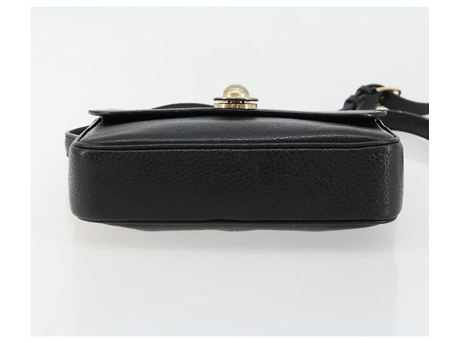 Céline CELINE Schultertasche aus Leder Schwarz Gold Auth 178878A Golden - Ansicht 9