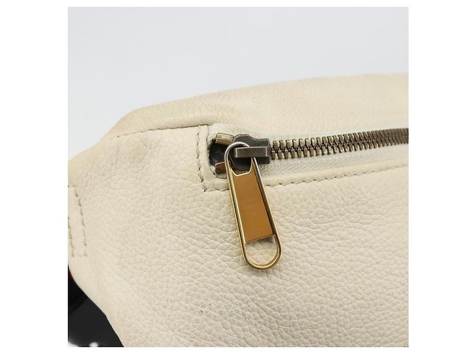 GUCCI Sherry Line Gürteltasche Leder Rot Weiß 493869 Auth ka4491A - Ansicht 14