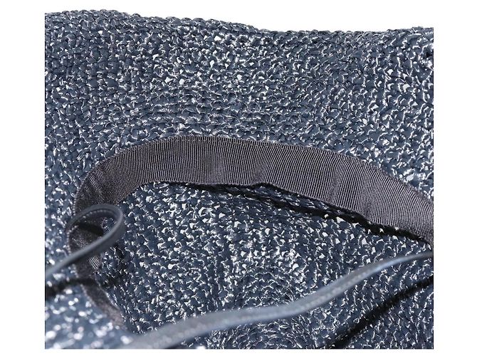 Cappello Miu Miu in Raffia M Nero Autentico 182226A - vista 13