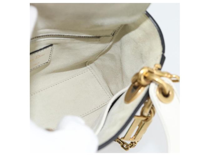 Borsa Christian Dior Lady Dior Niki de Saint Phalle in pelle 2way Auth 182304SAM Bianco D'oro - vista 20
