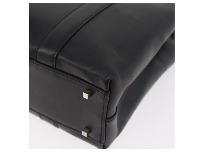 Borsa Tote Salvatore Ferragamo in pelle nera argento Auth BA13088 Nero - vista 13