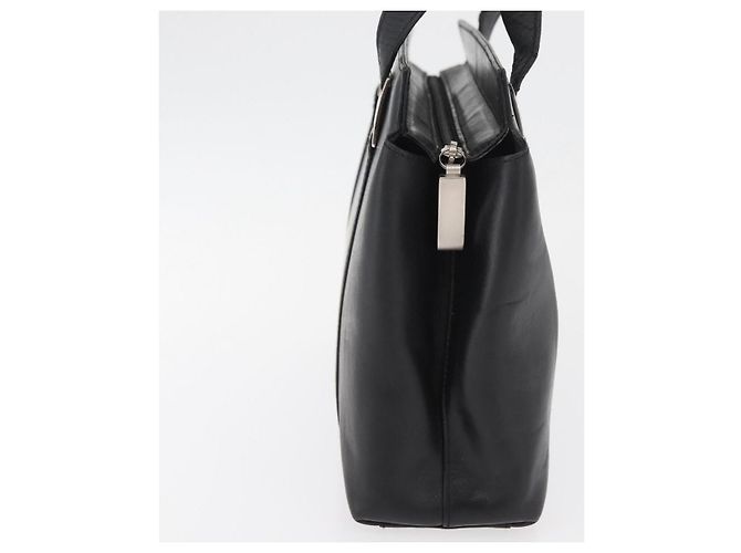 Borsa Tote Salvatore Ferragamo in pelle nera argento Auth BA13088 Nero - vista 5
