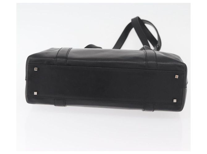 Borsa Tote Salvatore Ferragamo in pelle nera argento Auth BA13088 Nero - vista 9