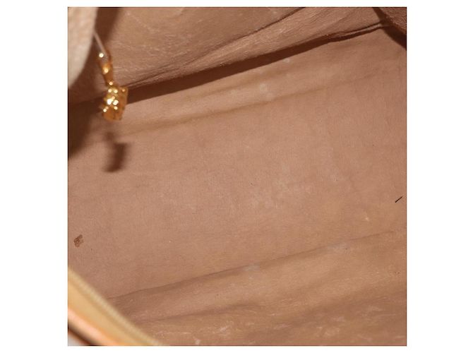 Borsa Tote GUCCI Micro GG Supreme PVC Beige Oro Auth 181868 D'oro - vista 18