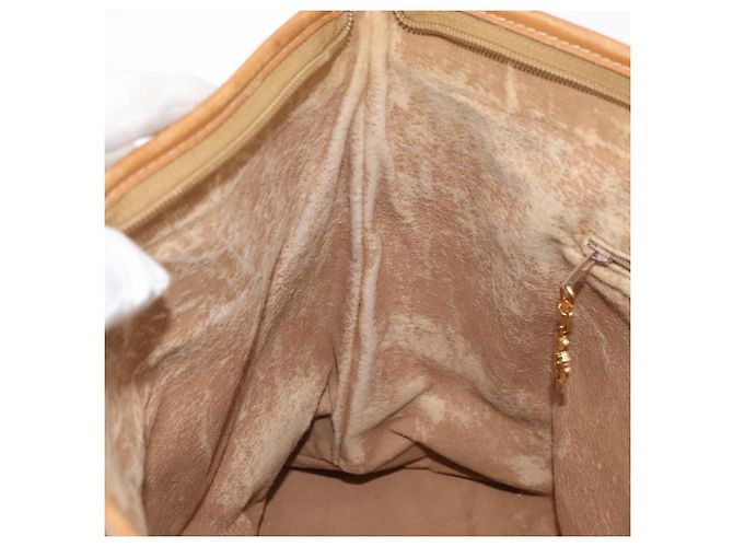 Borsa Tote GUCCI Micro GG Supreme PVC Beige Oro Auth 181868 D'oro - vista 20