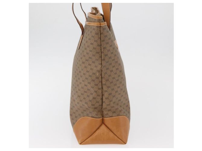Borsa Tote GUCCI Micro GG Supreme PVC Beige Oro Auth 181868 D'oro - vista 5