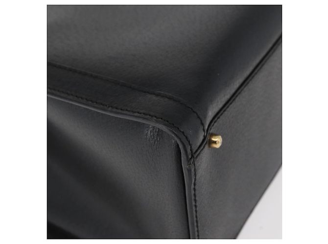 Borsa Tote GUCCI Bamboo in pelle nera e oro 002 0260 Auth 180119 Nero D'oro - vista 10