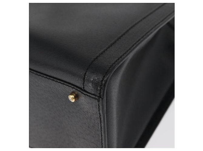 Borsa Tote GUCCI Bamboo in pelle nera e oro 002 0260 Auth 180119 Nero D'oro - vista 11