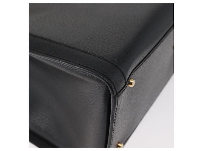 Borsa Tote GUCCI Bamboo in pelle nera e oro 002 0260 Auth 180119 Nero D'oro - vista 12