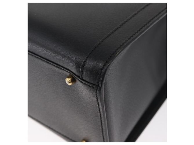 Borsa Tote GUCCI Bamboo in pelle nera e oro 002 0260 Auth 180119 Nero D'oro - vista 13