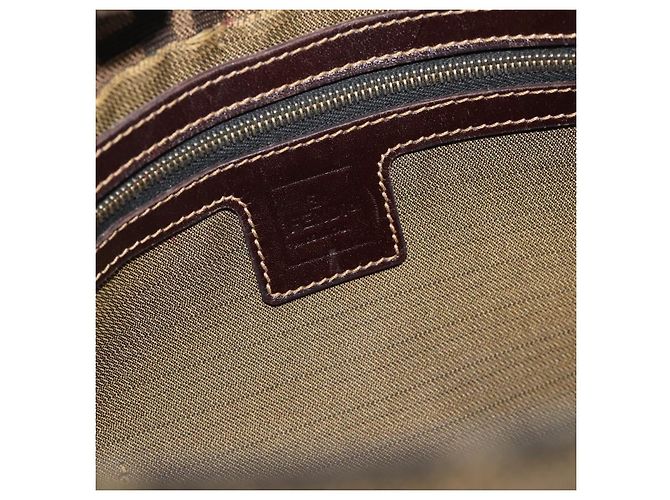 FENDI Zucca Canvas Mamma Baguette Shoulder Bag Black Brown Auth 181871M Marrone Nero - vista 15