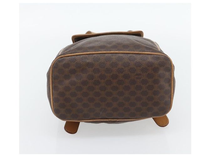 Céline Zaino CELINE Macadam Canvas PVC Pelle Marrone Oro Auth bs35270 D'oro - vista 11