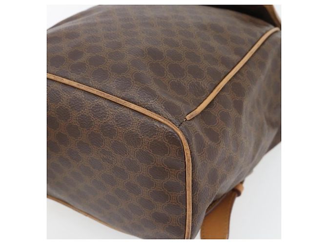 Céline Zaino CELINE Macadam Canvas PVC Pelle Marrone Oro Auth bs35270 D'oro - vista 12