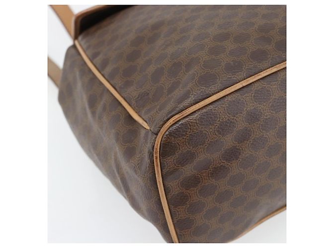Céline Zaino CELINE Macadam Canvas PVC Pelle Marrone Oro Auth bs35270 D'oro - vista 13