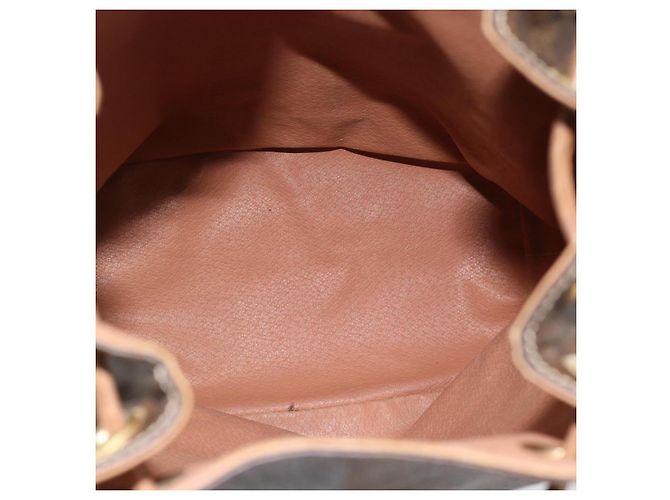 Céline Zaino CELINE Macadam Canvas PVC Pelle Marrone Oro Auth bs35270 D'oro - vista 18